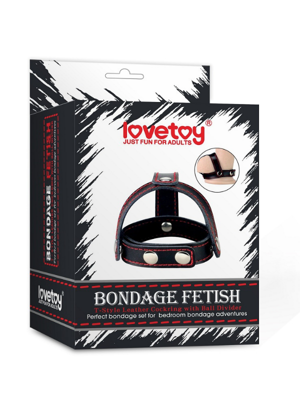censan-bondage-fetish-t-style-leather-cockring-with-ball-divider-1119840-1 Censan Bondage Fetish T-Style Leather Cockring With Ball Divider - Görsel 1