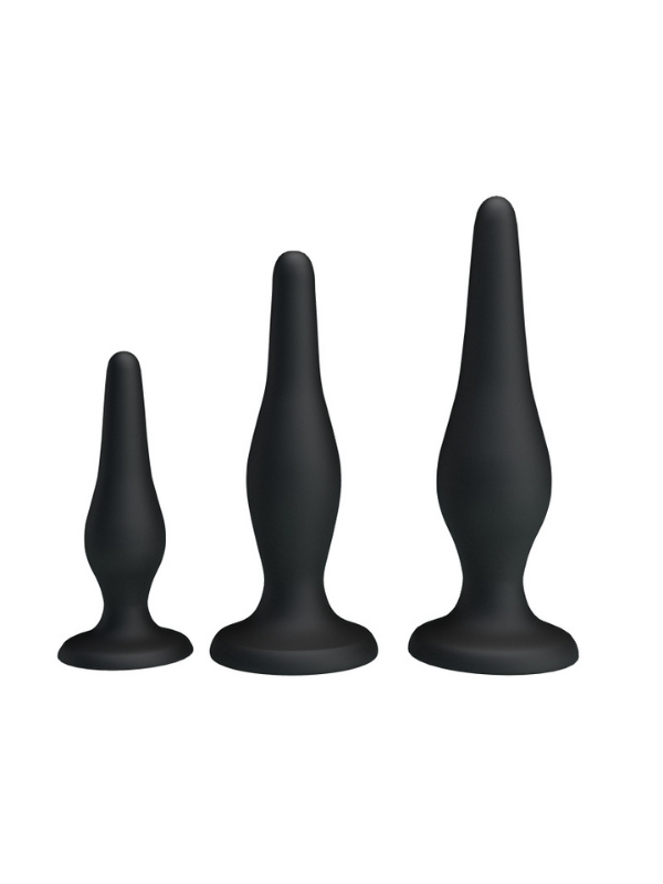 censan-siyah-silikon-anal-tikac-set-1114706-1 Censan Siyah Silikon Anal Tıkaç Set - Görsel 1