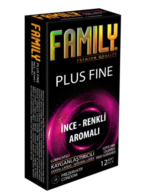 family-plus-fine-super-ince-renkli-ve-meyve-aromali-renkli-geceler-prezervatif-1558809-1 Family Plus Fine - Süper İnce, Renkli Ve Meyve Aromalı - Renkli Geceler Prezervatif - Görsel 1