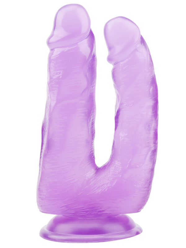 hi-rubber-seffaf-jel-ikili-dildo-18cm-mor-12964-1 Hi-Rubber Şeffaf Jel İkili Dildo - 18cm Mor - Görsel 1